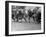 Kids Lining up Like Line Men Ready to Play-Wallace Kirkland-Framed Photographic Print