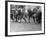 Kids Lining up Like Line Men Ready to Play-Wallace Kirkland-Framed Photographic Print