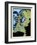 Kids Map Of Holland-Maud & Miska Petersham-Framed Art Print