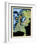 Kids Map Of Holland-Maud & Miska Petersham-Framed Art Print