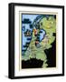 Kids Map Of Holland-Maud & Miska Petersham-Framed Art Print