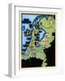 Kids Map Of Holland-Maud & Miska Petersham-Framed Art Print