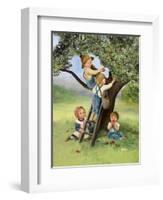 Kids Picking Apples-Dianne Dengel-Framed Giclee Print