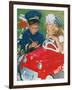 Kids Playing Cops-null-Framed Art Print