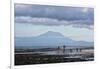 Kids Playing in the Water on the Coast of Bali-Alex Saberi-Framed Photographic Print