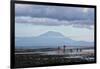 Kids Playing in the Water on the Coast of Bali-Alex Saberi-Framed Photographic Print