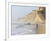 Kids Playing on Beach, Santa Cruz Coast, California, USA-Tom Norring-Framed Photographic Print