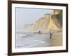 Kids Playing on Beach, Santa Cruz Coast, California, USA-Tom Norring-Framed Photographic Print