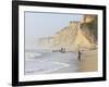 Kids Playing on Beach, Santa Cruz Coast, California, USA-Tom Norring-Framed Photographic Print