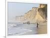 Kids Playing on Beach, Santa Cruz Coast, California, USA-Tom Norring-Framed Photographic Print