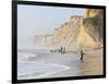 Kids Playing on Beach, Santa Cruz Coast, California, USA-Tom Norring-Framed Photographic Print