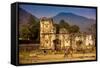 Kids Playing Soccer at Ruins in Antigua, Guatemala, Central America-Laura Grier-Framed Stretched Canvas