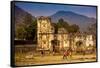 Kids Playing Soccer at Ruins in Antigua, Guatemala, Central America-Laura Grier-Framed Stretched Canvas