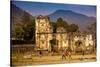 Kids Playing Soccer at Ruins in Antigua, Guatemala, Central America-Laura Grier-Stretched Canvas