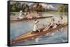 Kids Rowing-null-Framed Stretched Canvas