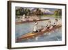 Kids Rowing-null-Framed Art Print