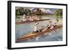 Kids Rowing-null-Framed Art Print