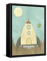 Kids Spaceship-Michael Murdock-Framed Stretched Canvas