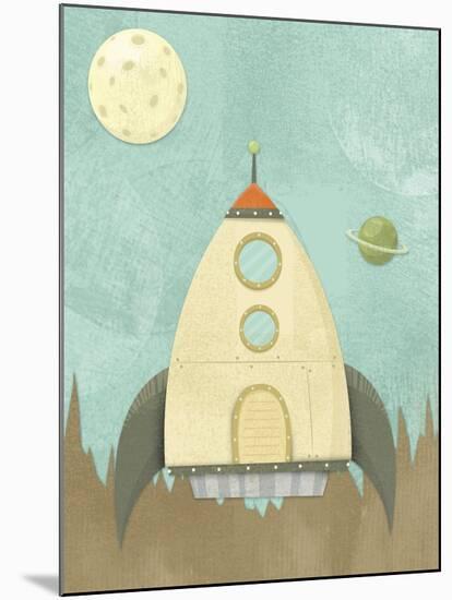 Kids Spaceship-Michael Murdock-Mounted Giclee Print
