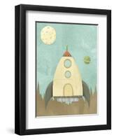 Kids Spaceship-Michael Murdock-Framed Premium Giclee Print