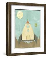 Kids Spaceship-Michael Murdock-Framed Giclee Print