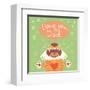 Kids Theme V-Kuma-Framed Art Print