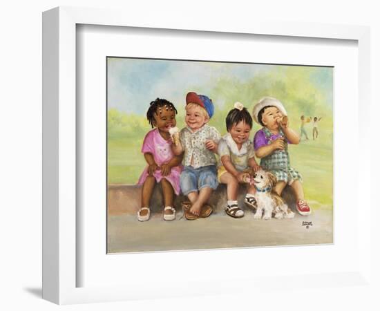 Kids with Ice Cream-Dianne Dengel-Framed Giclee Print