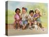 Kids with Ice Cream-Dianne Dengel-Stretched Canvas