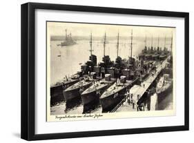 Kiel, Blick Auf Eine Gruppe Torpedoboote Im Hafen-null-Framed Giclee Print