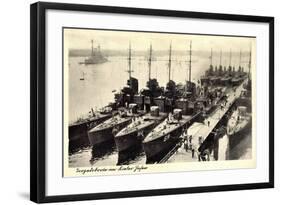 Kiel, Blick Auf Eine Gruppe Torpedoboote Im Hafen-null-Framed Giclee Print