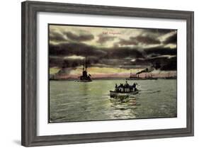 Kiel, Blick Zum Kriegshafen, Dampfer, Marinesoldaten-null-Framed Giclee Print