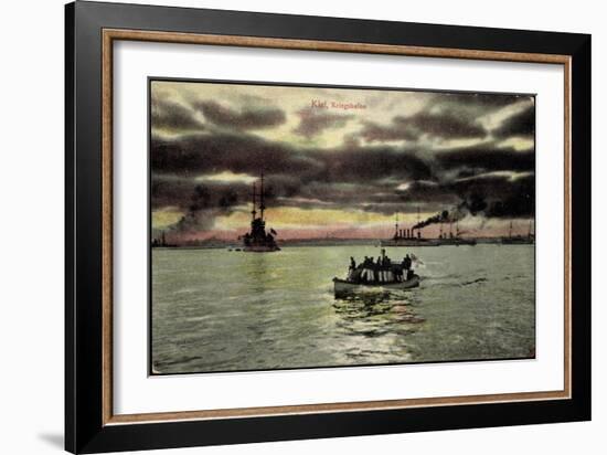 Kiel, Blick Zum Kriegshafen, Dampfer, Marinesoldaten-null-Framed Giclee Print