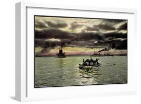 Kiel, Blick Zum Kriegshafen, Dampfer, Marinesoldaten-null-Framed Giclee Print