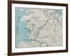 Kiel Canal Map-null-Framed Art Print