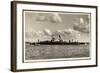 Kiel, Deutsche Kriegsschiffe Im Hafen Aus Der Ferne-null-Framed Giclee Print