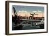 Kiel Nord Ostsee Kanal, Germania Werft, Dampfer-null-Framed Giclee Print