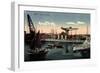 Kiel Nord Ostsee Kanal, Germania Werft, Dampfer-null-Framed Giclee Print