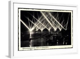 Kiel, Scheinwerferspiel Der Flotte Im Kieler Hafen-null-Framed Giclee Print