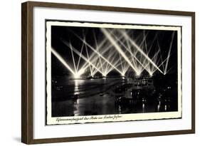 Kiel, Scheinwerferspiel Der Flotte Im Kieler Hafen-null-Framed Giclee Print