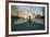 Kiener Plaza - "The Runner" in water fountain in front of historic Old Court House and Gateway A...-null-Framed Photographic Print