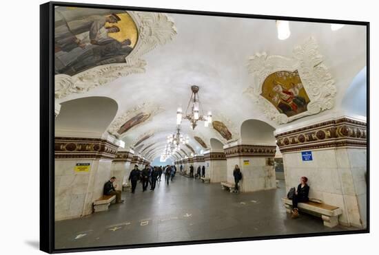 Kiev Metro Station, Moscow, Russia, Europe-Miles Ertman-Framed Stretched Canvas