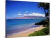 Kihei Beach and West Maui Mountains-James Randklev-Stretched Canvas