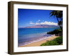 Kihei Beach and West Maui Mountains-James Randklev-Framed Photographic Print