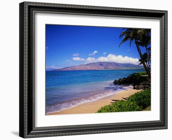 Kihei Beach and West Maui Mountains-James Randklev-Framed Photographic Print