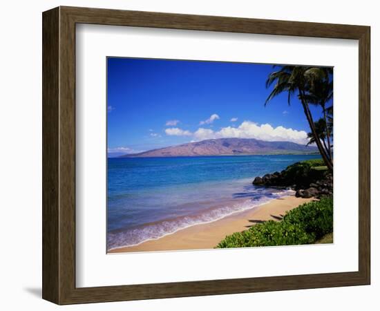 Kihei Beach and West Maui Mountains-James Randklev-Framed Photographic Print