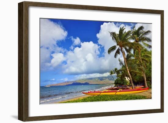 Kihei Beach, Island of Maui, Hawaii, USA-null-Framed Art Print