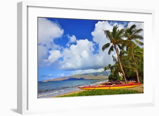 Kihei Beach, Island of Maui, Hawaii, USA-null-Framed Art Print