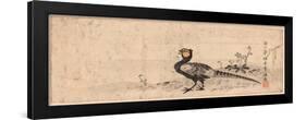 Kiji, Pheasant. Print Shows a Pheasant Facing Left-null-Framed Giclee Print