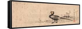 Kiji, Pheasant. Print Shows a Pheasant Facing Left-null-Framed Stretched Canvas