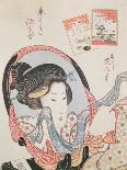Seated Courtesan with a Book, C.1804-29-Kikugawa Toshinobu Eizan-Stretched Canvas